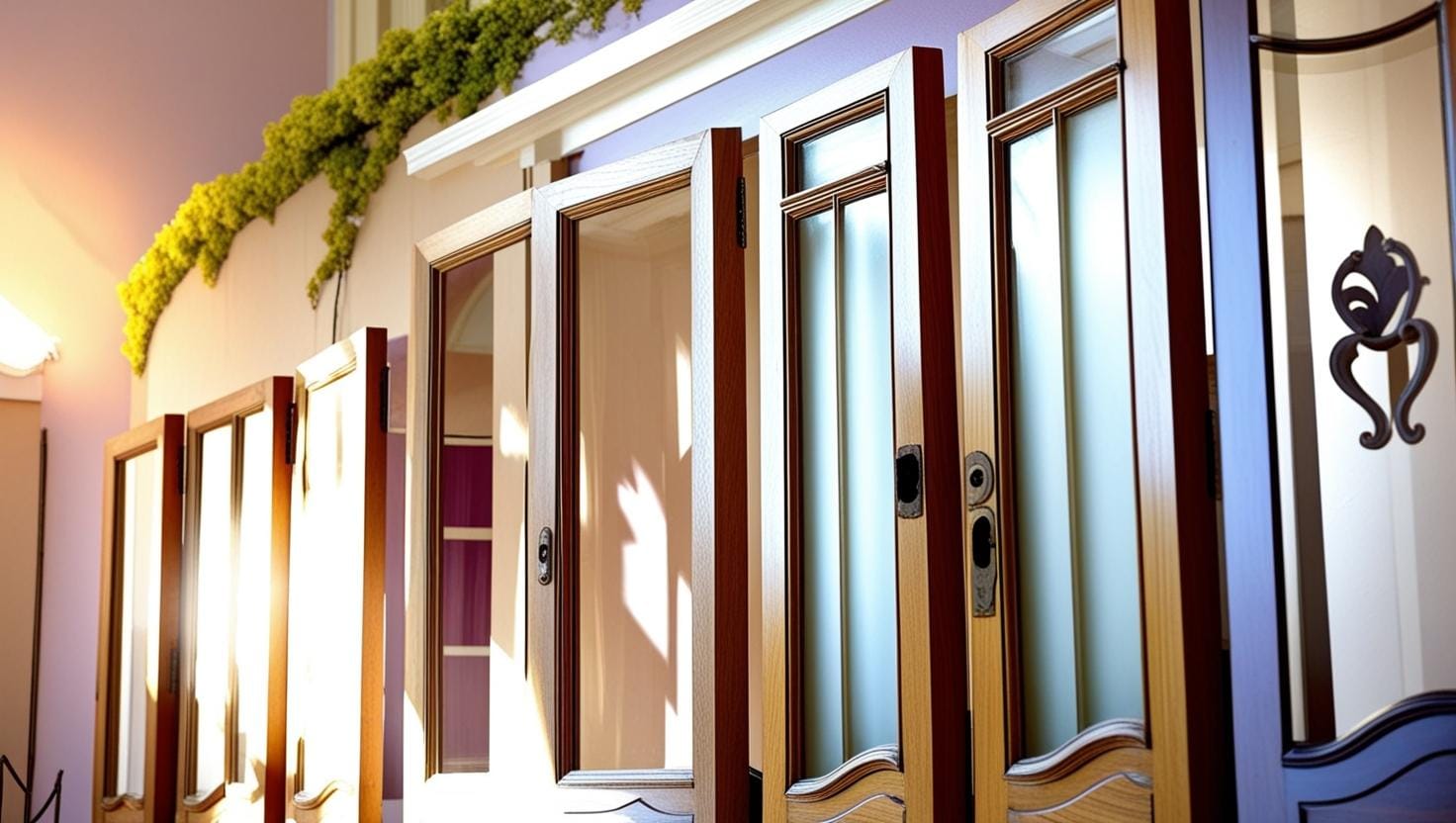 Elegant French doors leading to a patio