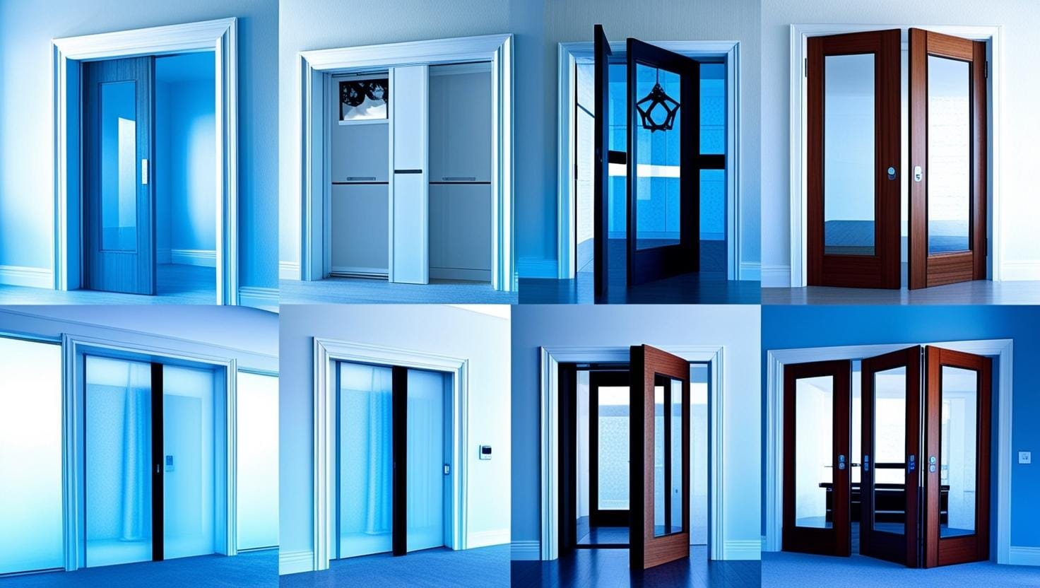 Modern pocket door in stylish interior
